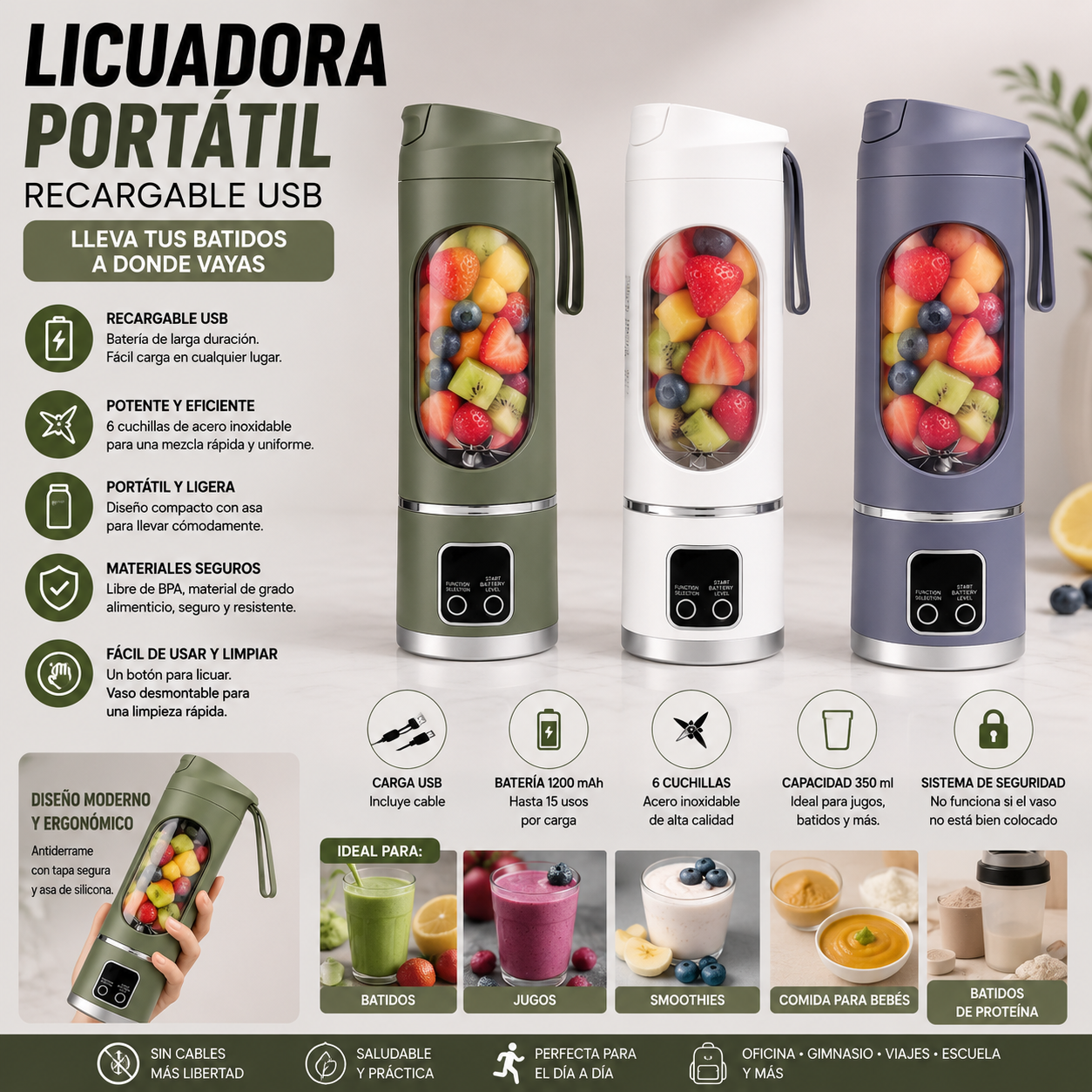 Vaso Licuadora Portatil