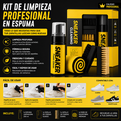 Kit De Limpieza Zapatillas Espuma