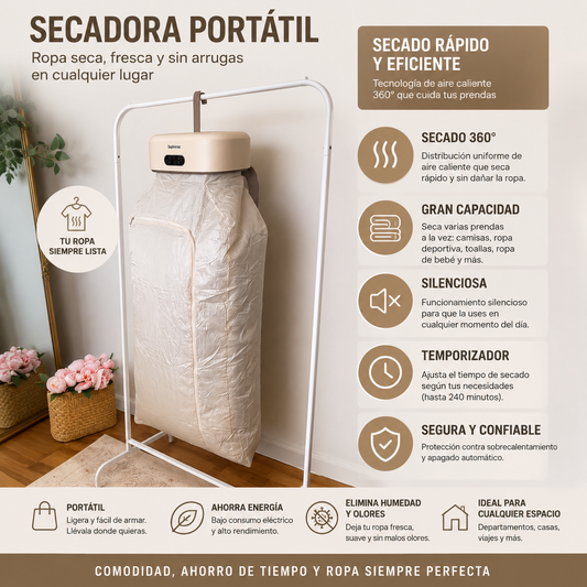Secadora Ropa Portátil