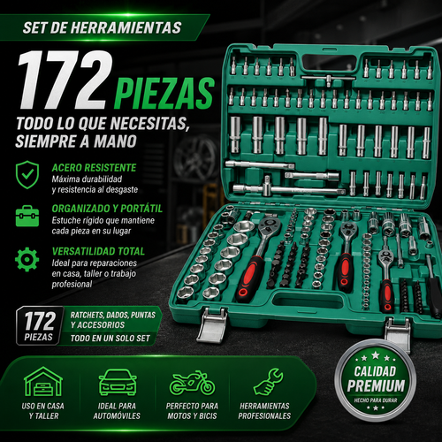 Set Caja Herramientas 172 Piezas