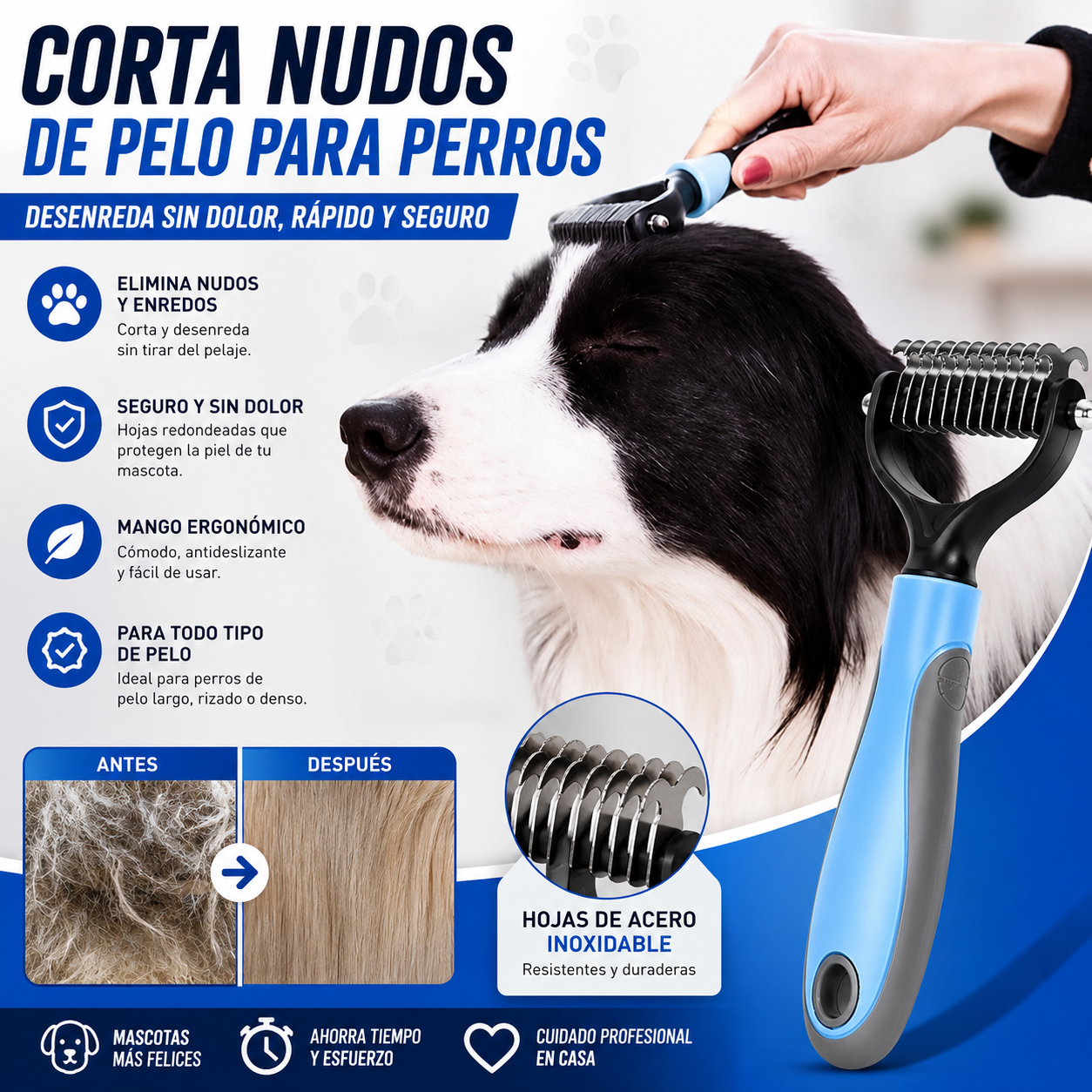 Cepillo corta nudos perro