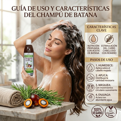 Pack 2 Champú Batana Crecimiento Cabello